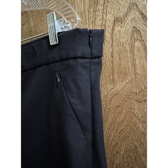 Zara Woman Straight Dress Pants Black Stretch Zipper Pockets Zip Ankle Size XXL - Picture 5 of 8